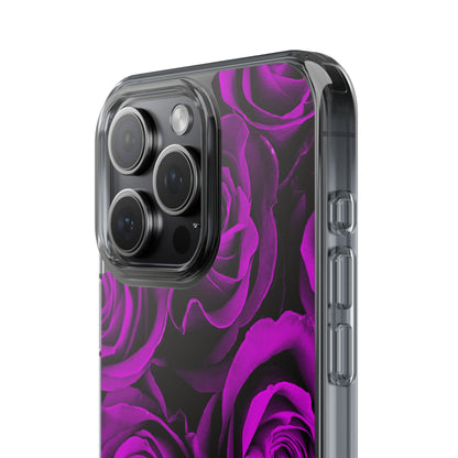 Clear Phone Case – Amethyst Roses