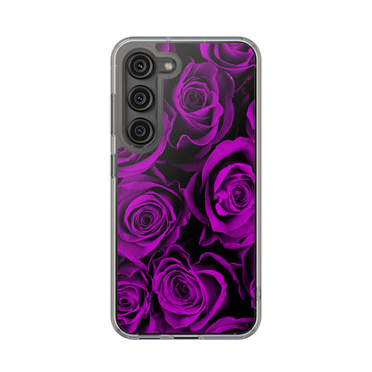 Clear Phone Case – Amethyst Roses