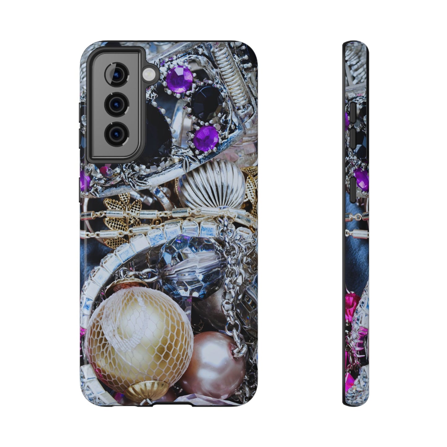 Impact-Resistant Phone Case – Chrome Jewel