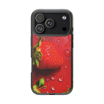Clear Phone Case – Strawberry Drip
