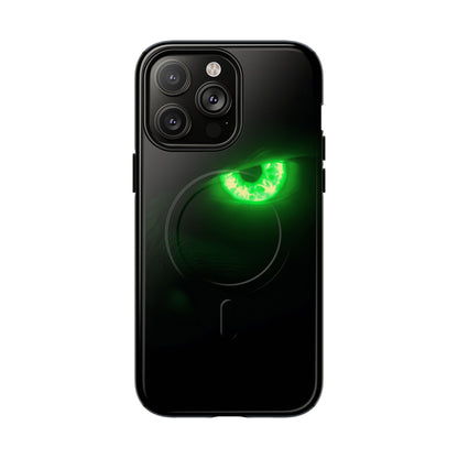 Protective Magnetic Phone Case – Neon Green Monster Eyes