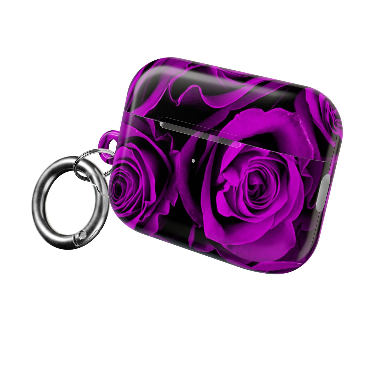 Earbud Case Cover – Amethyst Roses