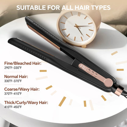 Airflow Styling, Hair Straightener, 1 Inch Curling Wand Cool Air Vent, 5 Temp, Universal Voltage