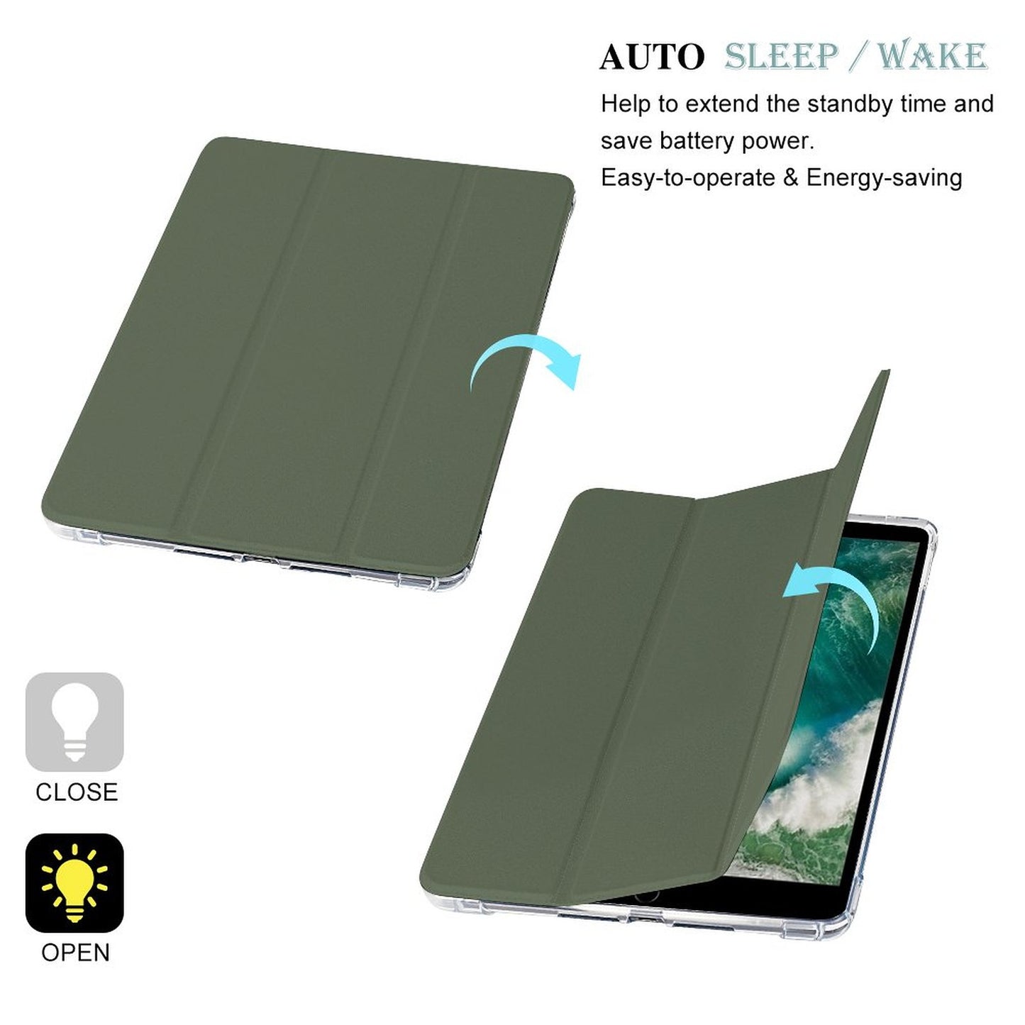 Tablet Case with Pencil Holder – Cabin Green