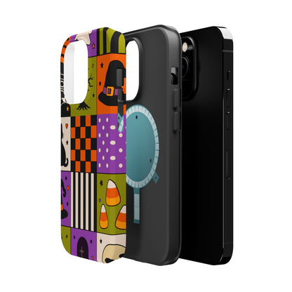 Wireless-Charging Compatible Case – Spooky Patchwork