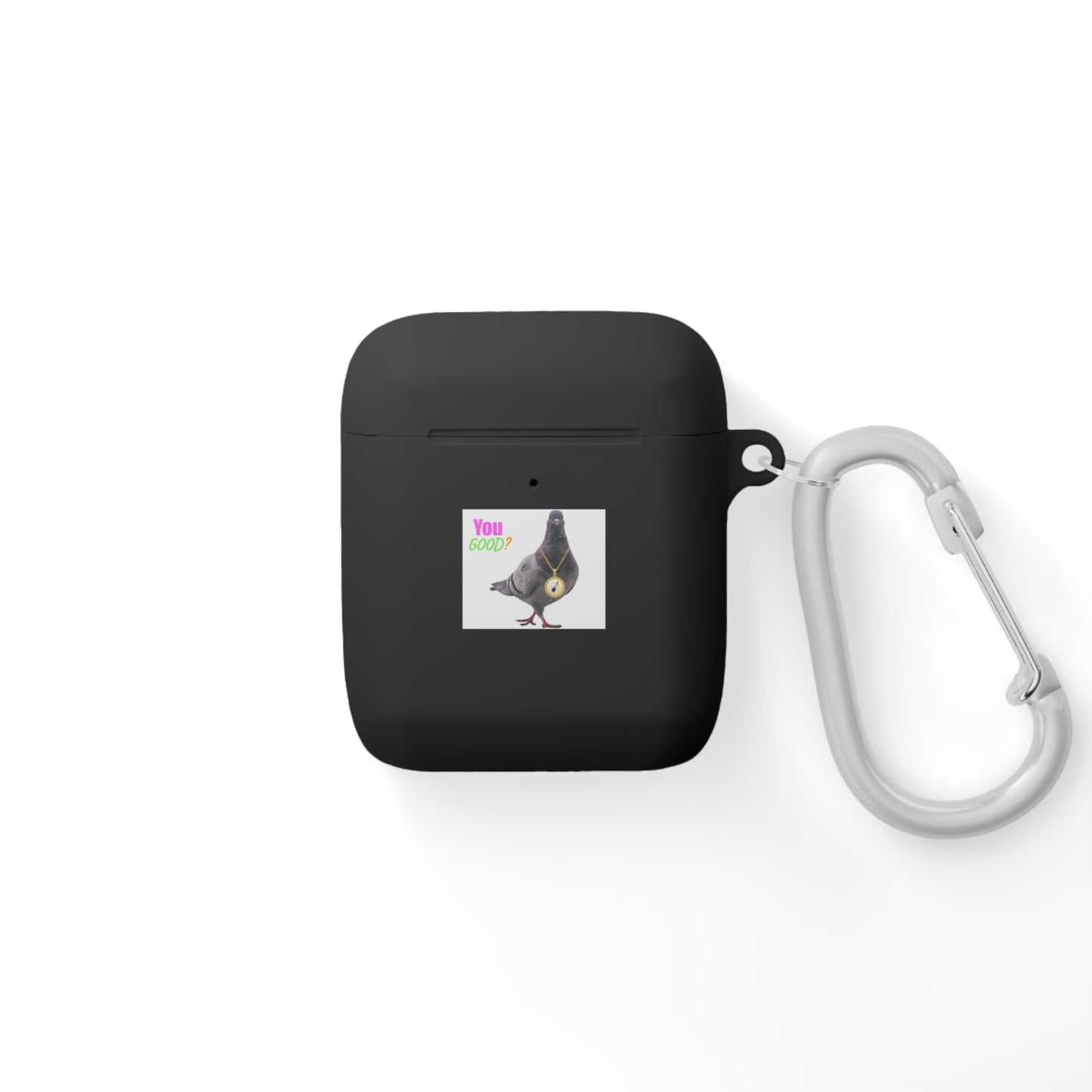 Wireless Earbud Case Cover – Pigeon Design Slim Drop Protection with Carabiner Clip