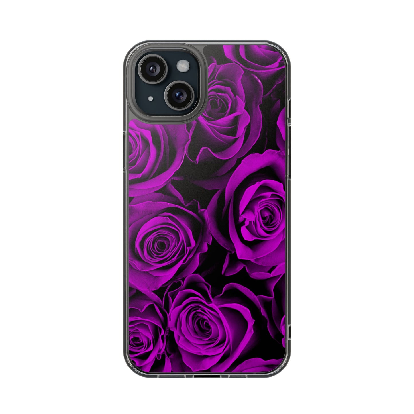 Clear Phone Case – Amethyst Roses