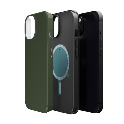 Wireless-Charging Compatible Case – Cabin Green – Compatible with iPhone 13–17 & Samsung Galaxy S25–S26 Series