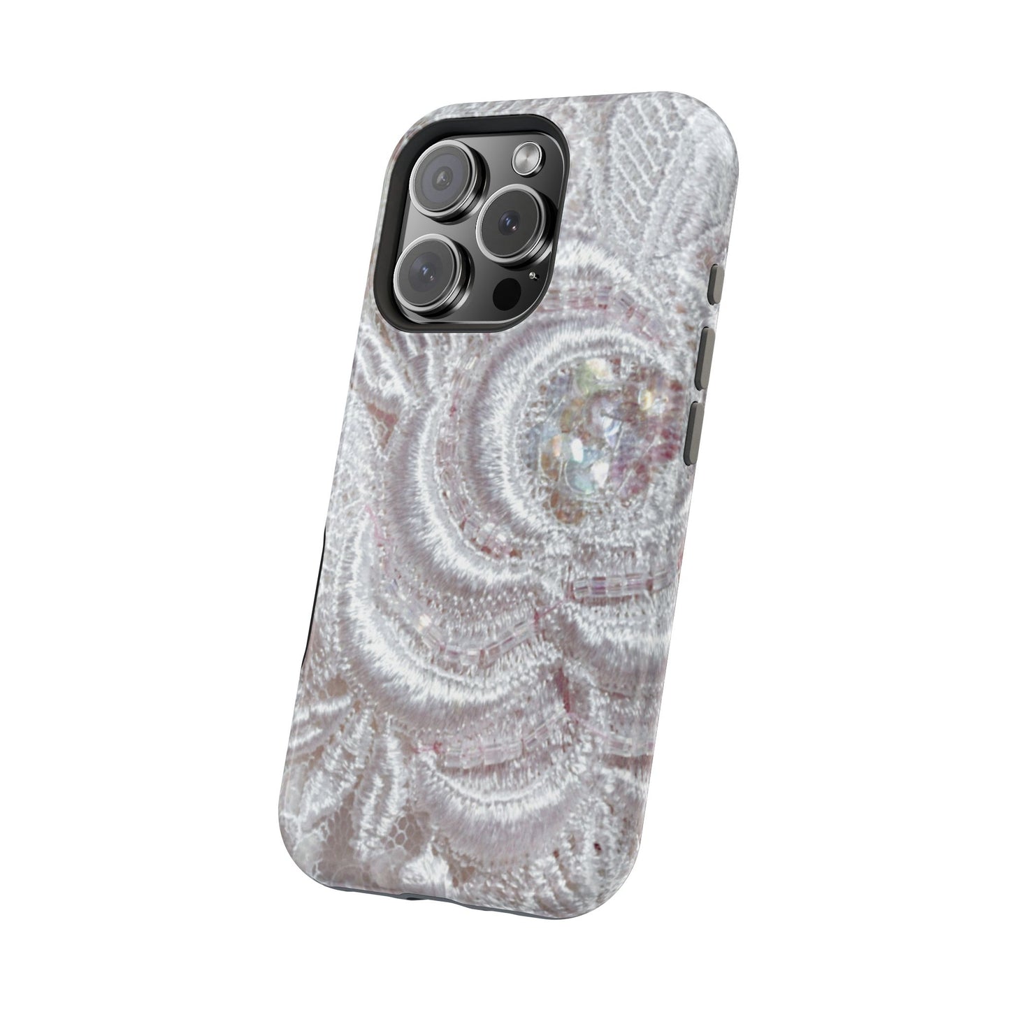 Wireless-Charging Compatible Case – Lace Veil