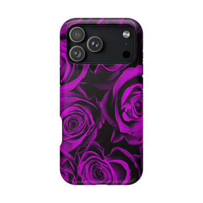 Impact-Resistant Phone Case – Amethyst Roses
