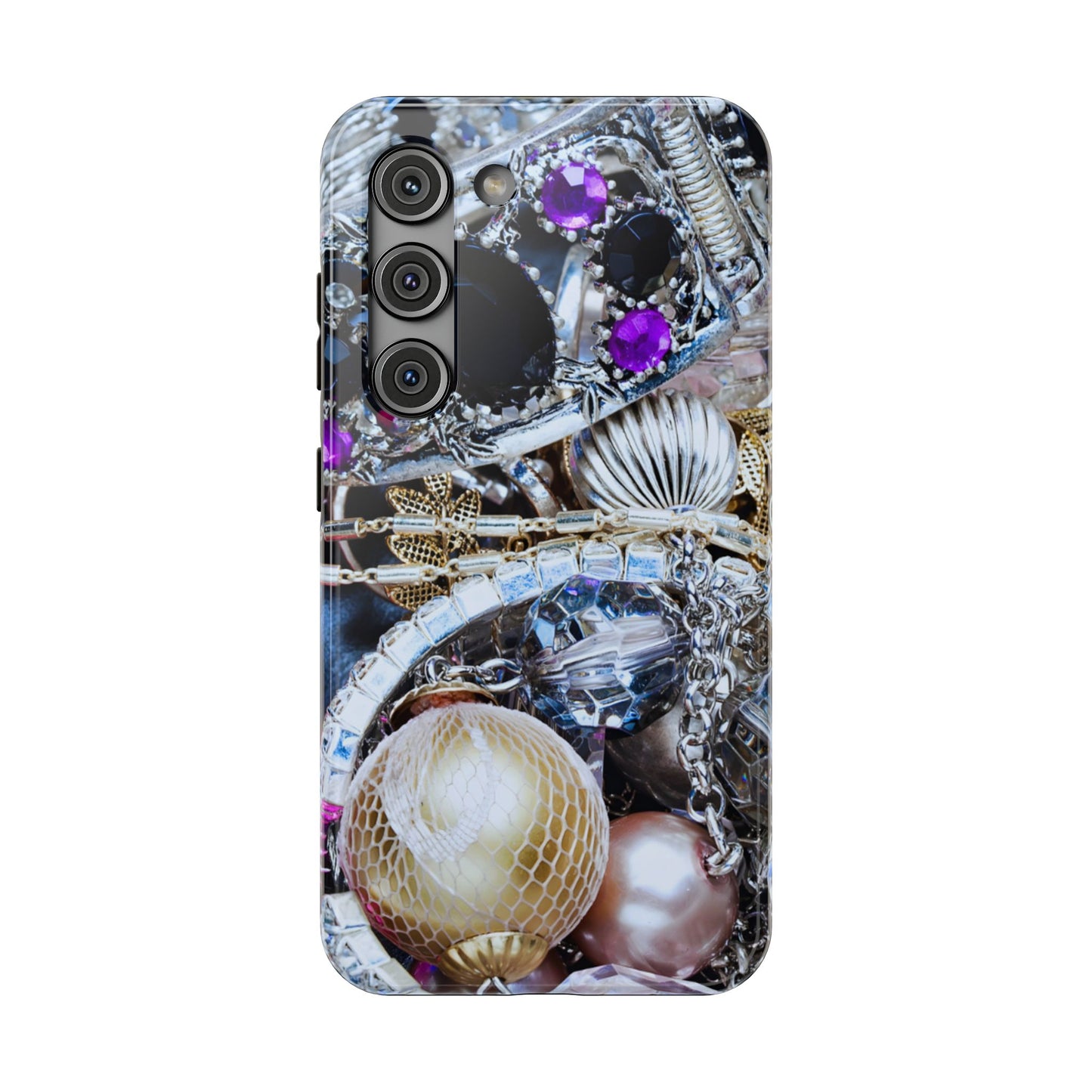 Impact-Resistant Phone Case – Chrome Jewel