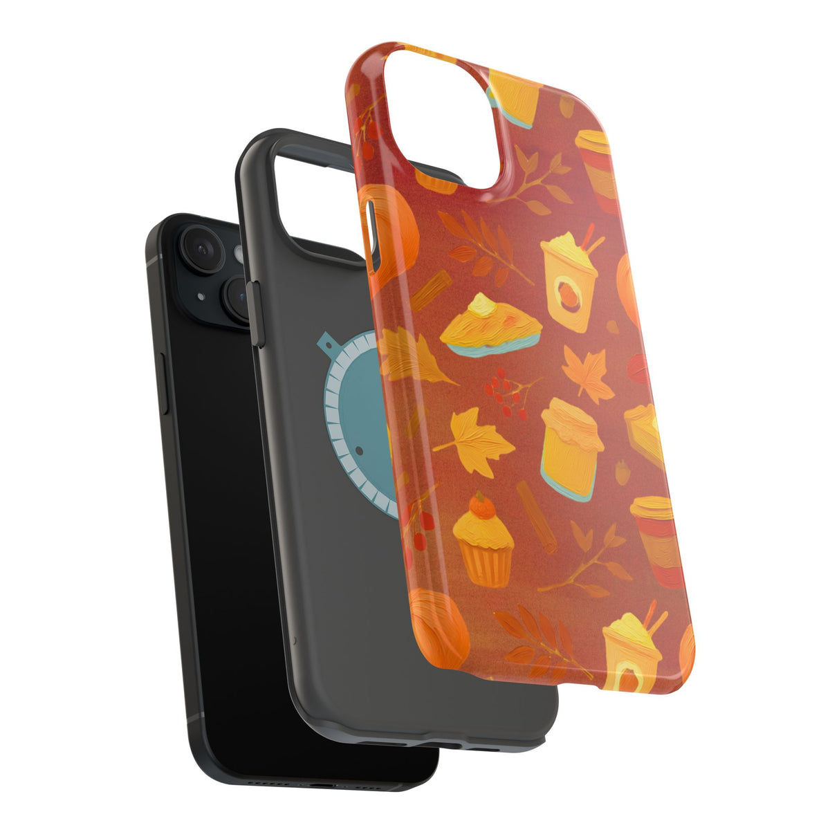 Autumn Treats Magnetic Phone Case — Fall Coffee & Pastry Protective Cover