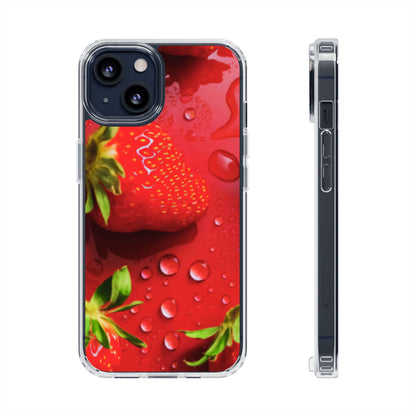 Clear Phone Case – Strawberry Drip