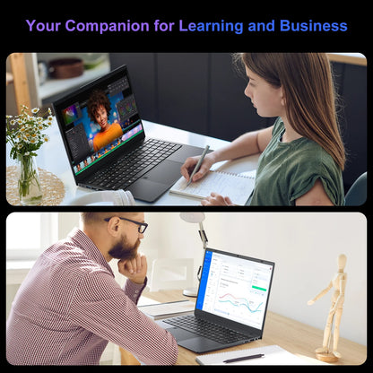 15.6" Windows 11 Laptop,12Gb DDR5 512GB SSD, Intel N95 with 4 Cores up to 3.4Ghz, with Office 2024, 1080 FHD IPS Display Wifi5 BT5.0 Fingerprint for Student, Home Office, Business, Black