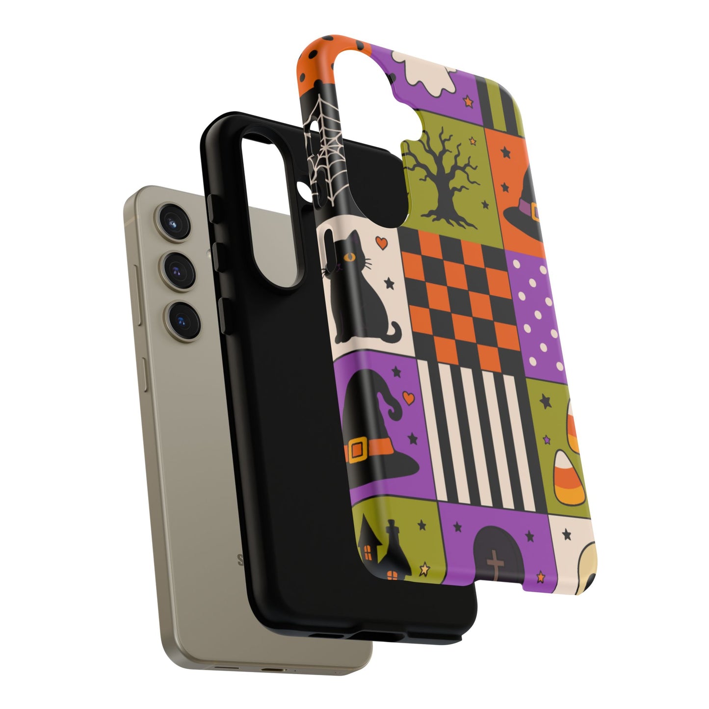 Protective Phone Case – Spooky Patchwork