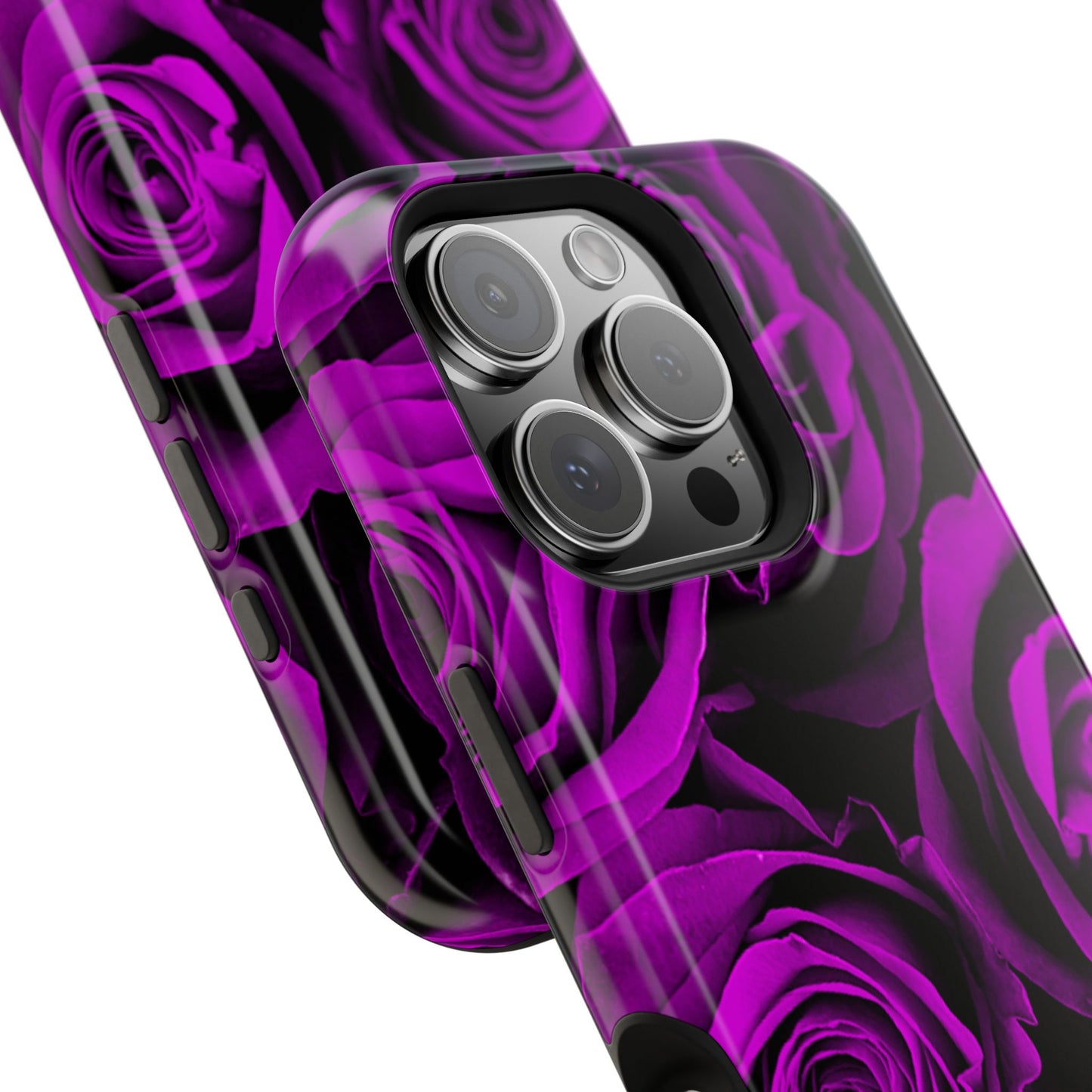 Wireless-Charging Compatible Case – Amethyst Roses