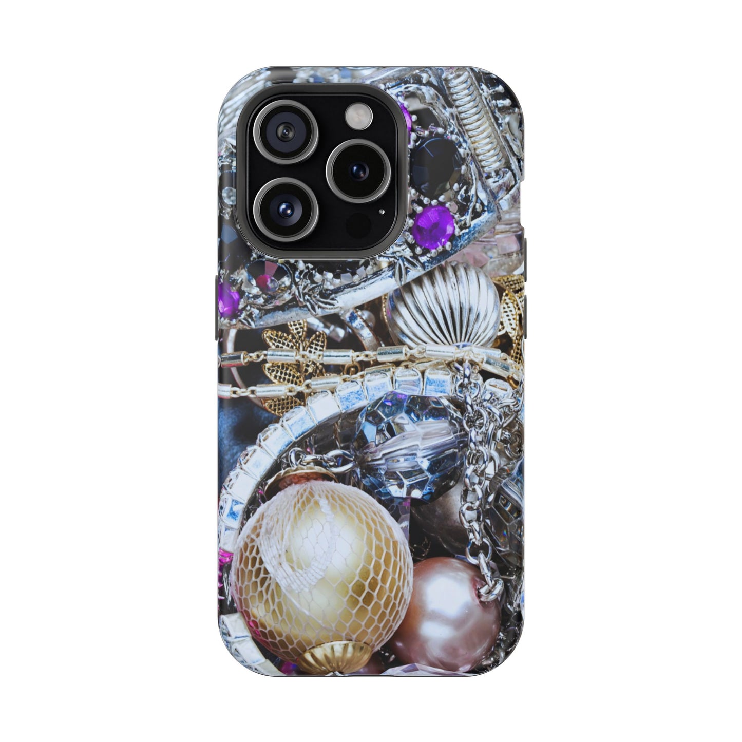Impact-Resistant Phone Case – Chrome Jewel