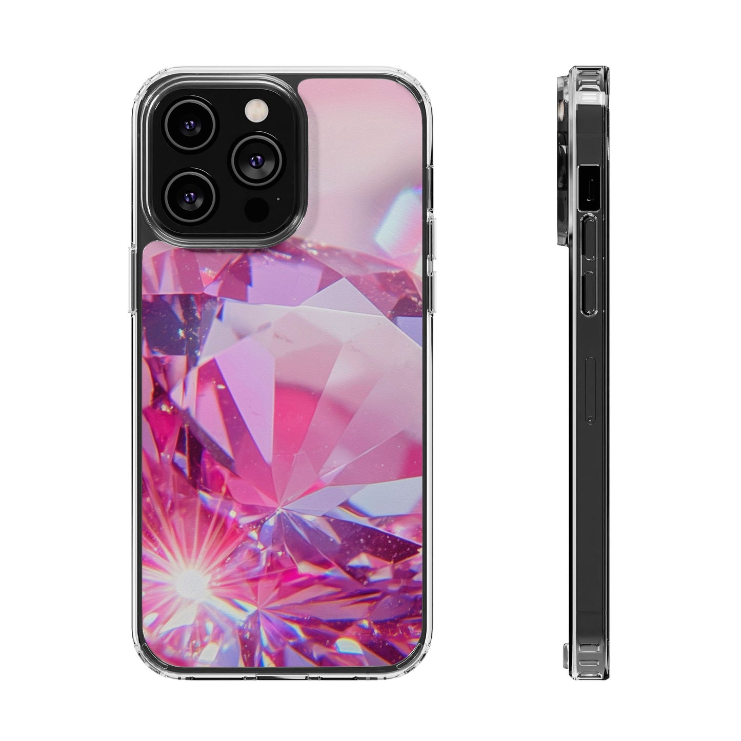 Clear Magnetic Phone Case – Pink Ice