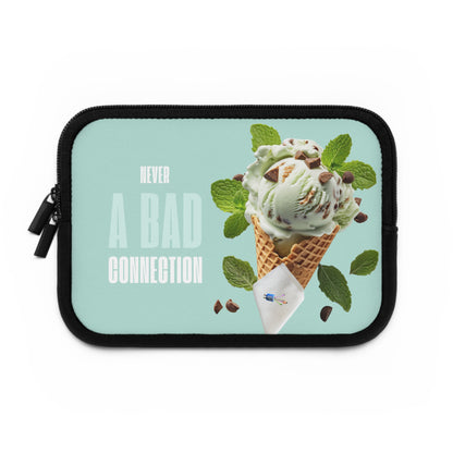 Never a Bad Connection – Mint Ice Cream Laptop Sleeve