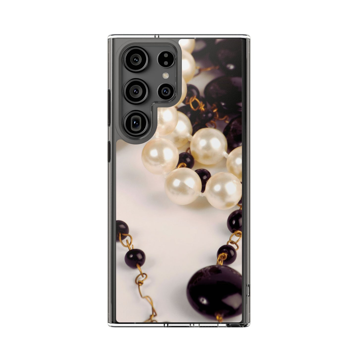Clear Phone Case – Noir Pearl