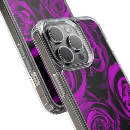 Clear Phone Case – Amethyst Roses