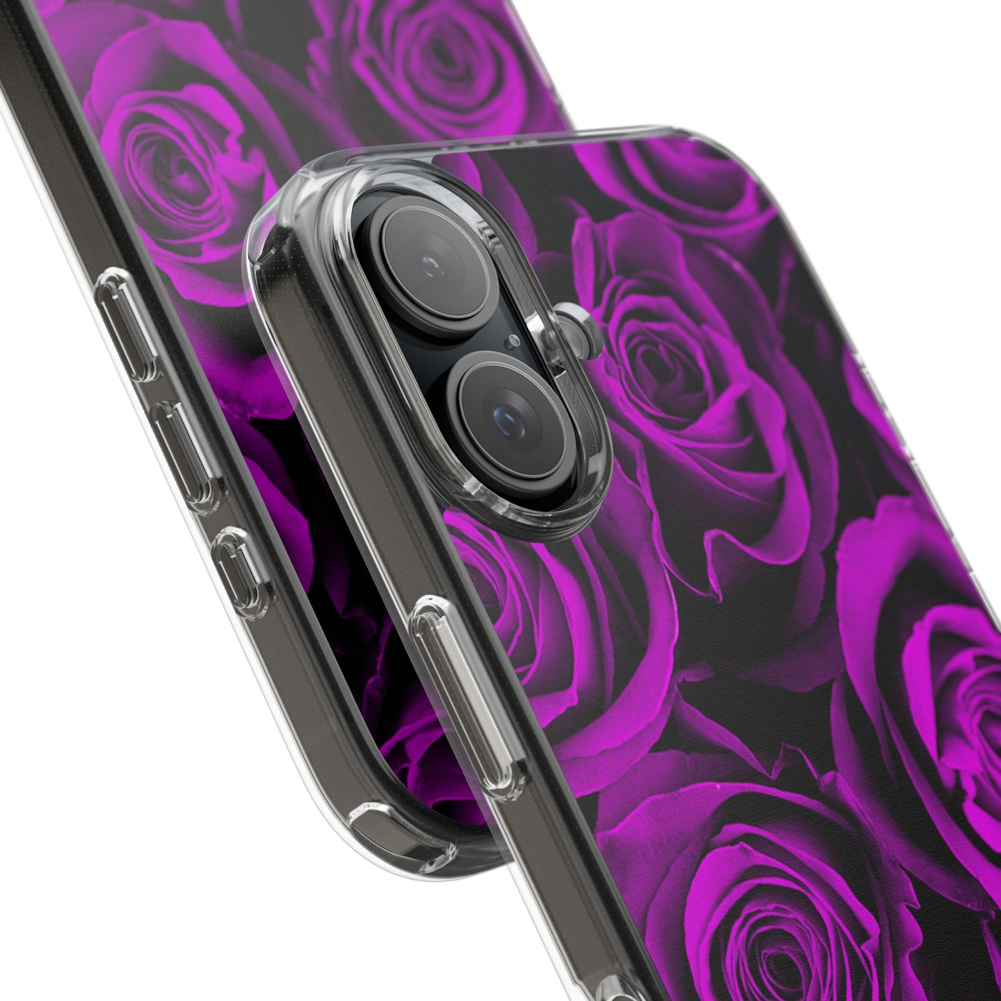 Clear Phone Case – Amethyst Roses