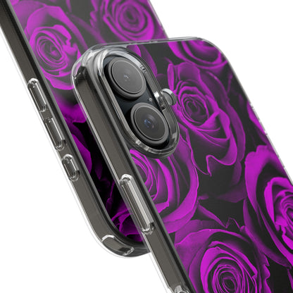 Clear Phone Case – Amethyst Roses