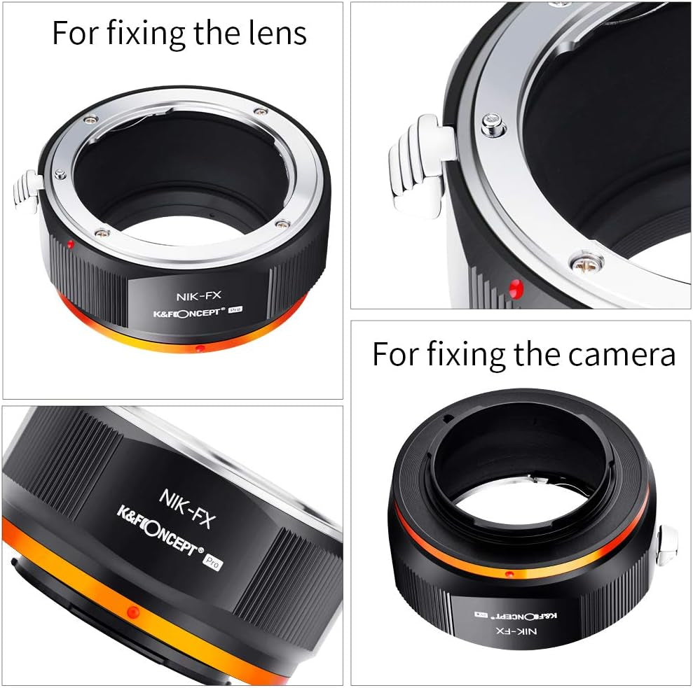 Lens Mount Adapter for AI/F Mount Lens to Fujifilm X Series Mirrorless FX Mount Camera Adapter with Matting Varnish Design for Fuji XT2 XT20 XE3 XT1 X-T2