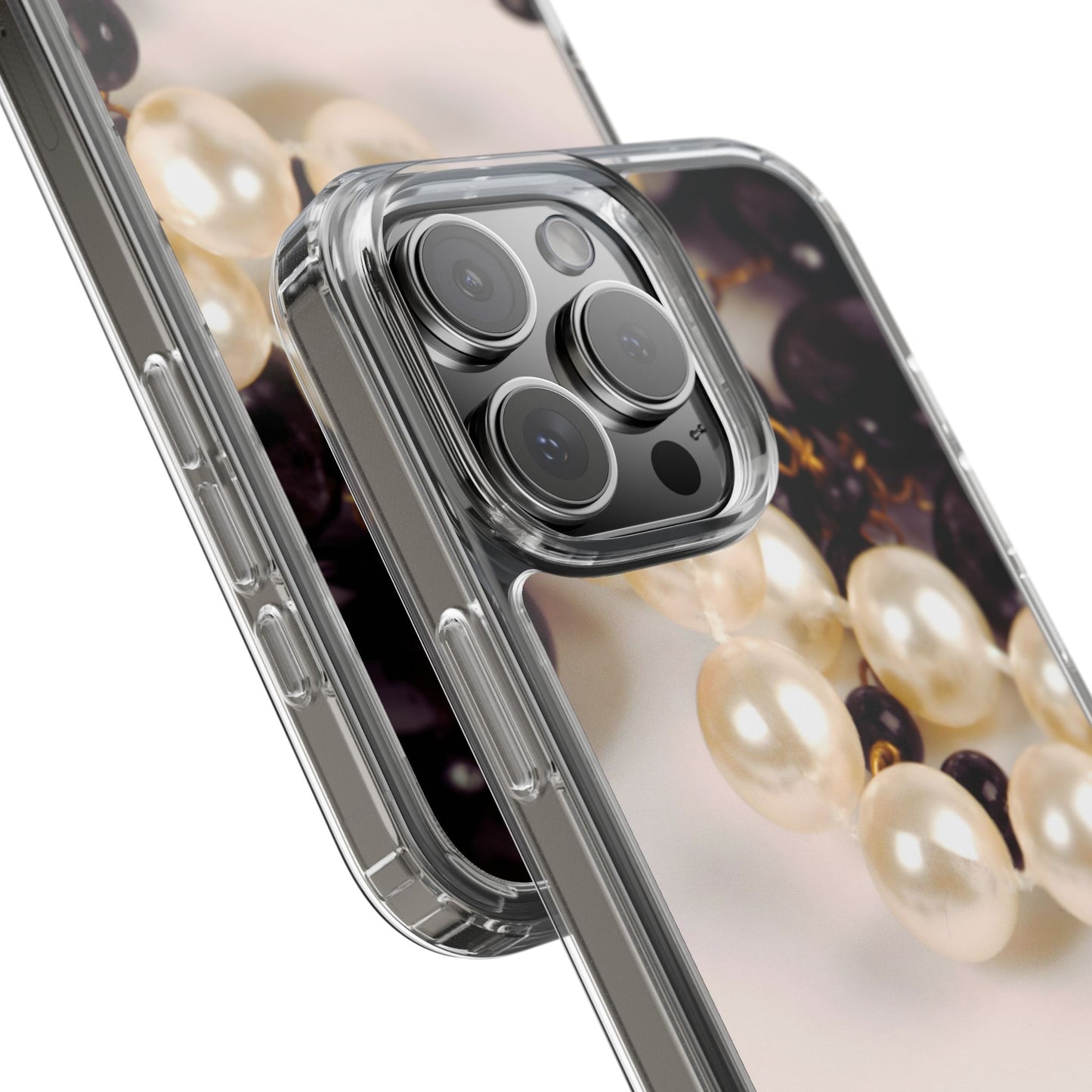 Clear Phone Case – Noir Pearl