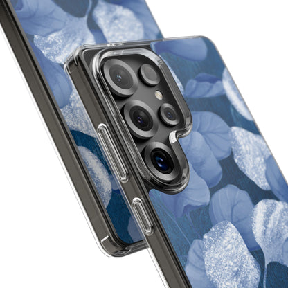 Clear Phone Case – October Blues – Compatible with iPhone 13–17 & Samsung Galaxy S25–S26 Series