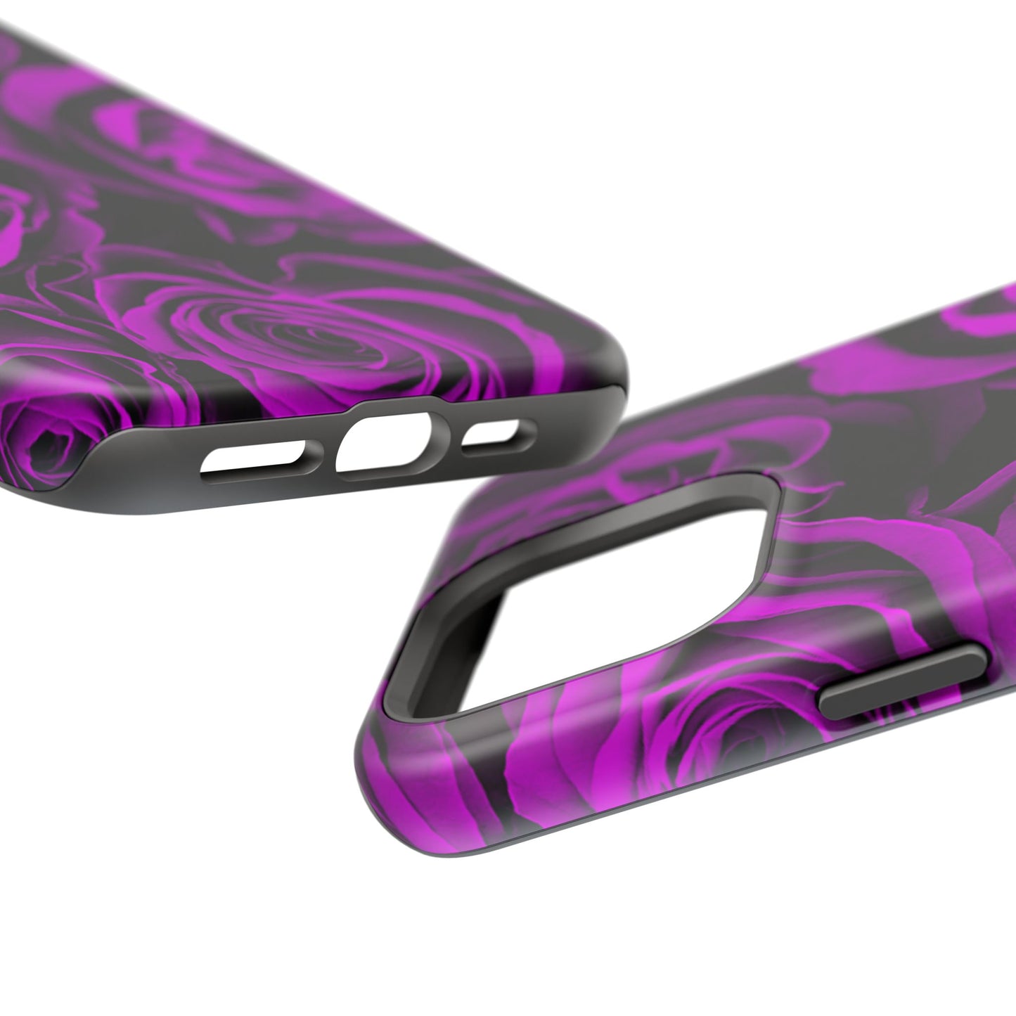 Impact-Resistant Phone Case – Amethyst Roses