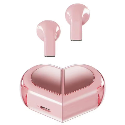 K520 Wireless Earphones Stereo Earbuds with Rotatable Heart-Shaped Low Latency Charger Suitable for Mobile Phones and Tablets