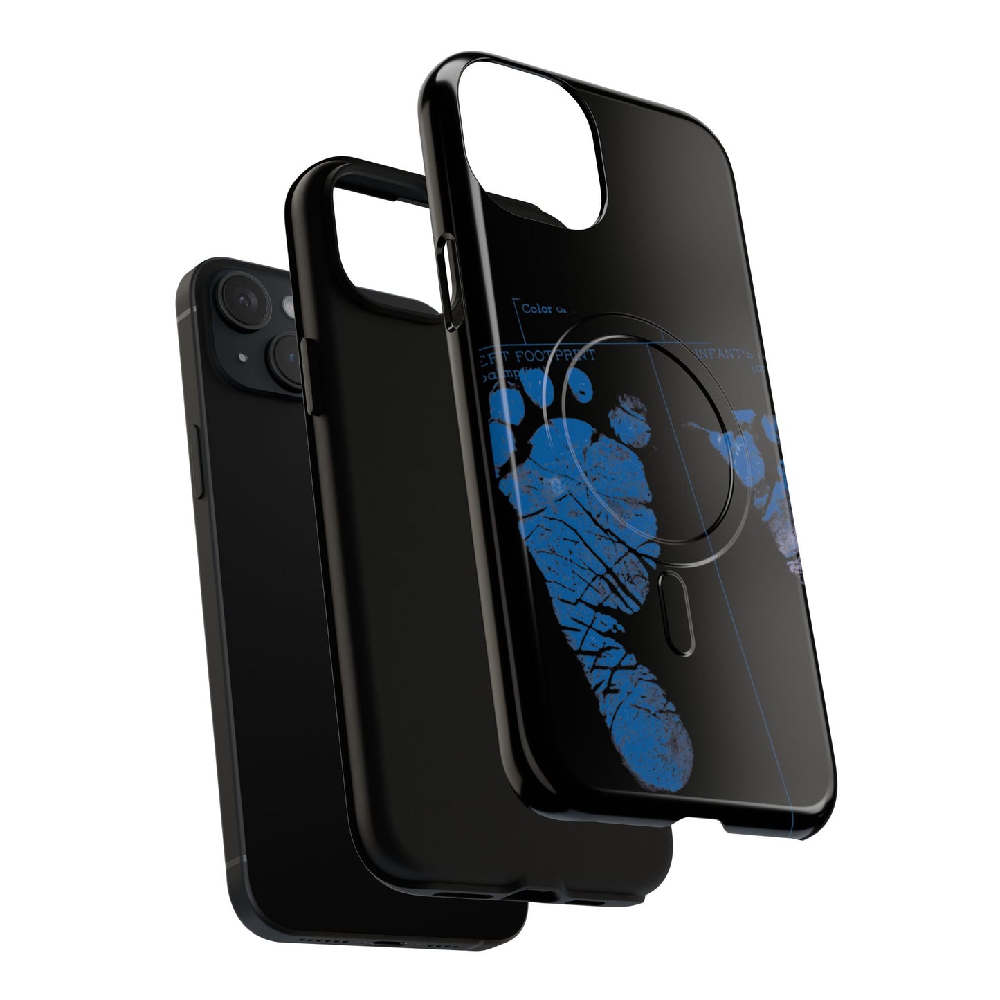 Protective Magnetic Phone Case – Mom’s Little Blue Footprints