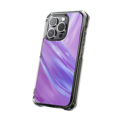 Clear Magnetic Phone Case – Lavender Wave