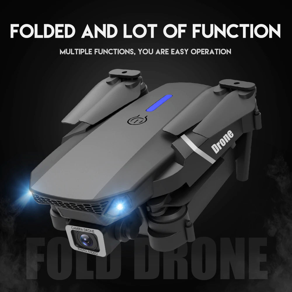 RC Drone with 4K HD Camera Extra Batteries Wifi FPV Foldable Quadcopter New 2024