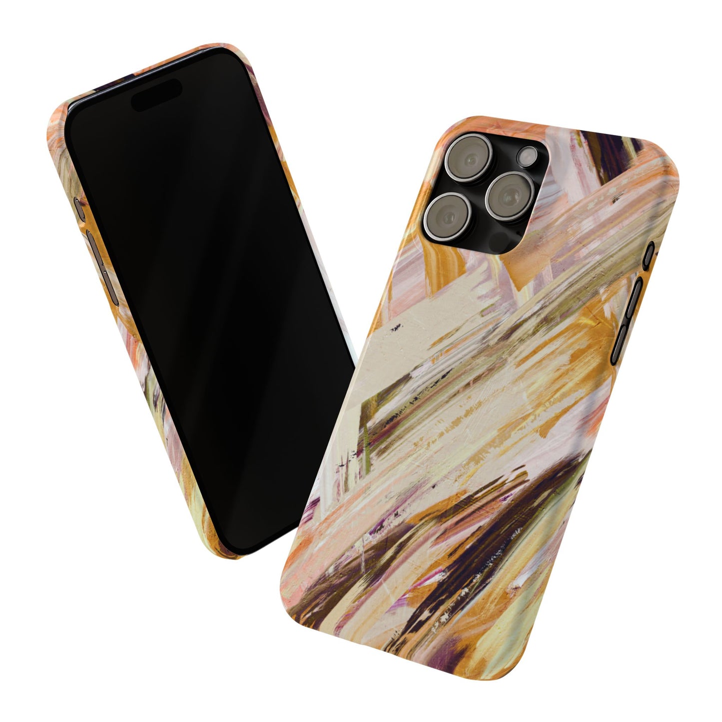 Slim Phone Case – Brush & Bronze
