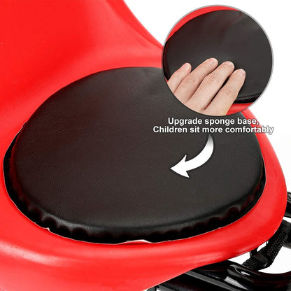 Baby Bike Seat, Front Mount Kids Bike Seat for Toddler with Safety Belt and Handrail, Compatilble with Adult Bike