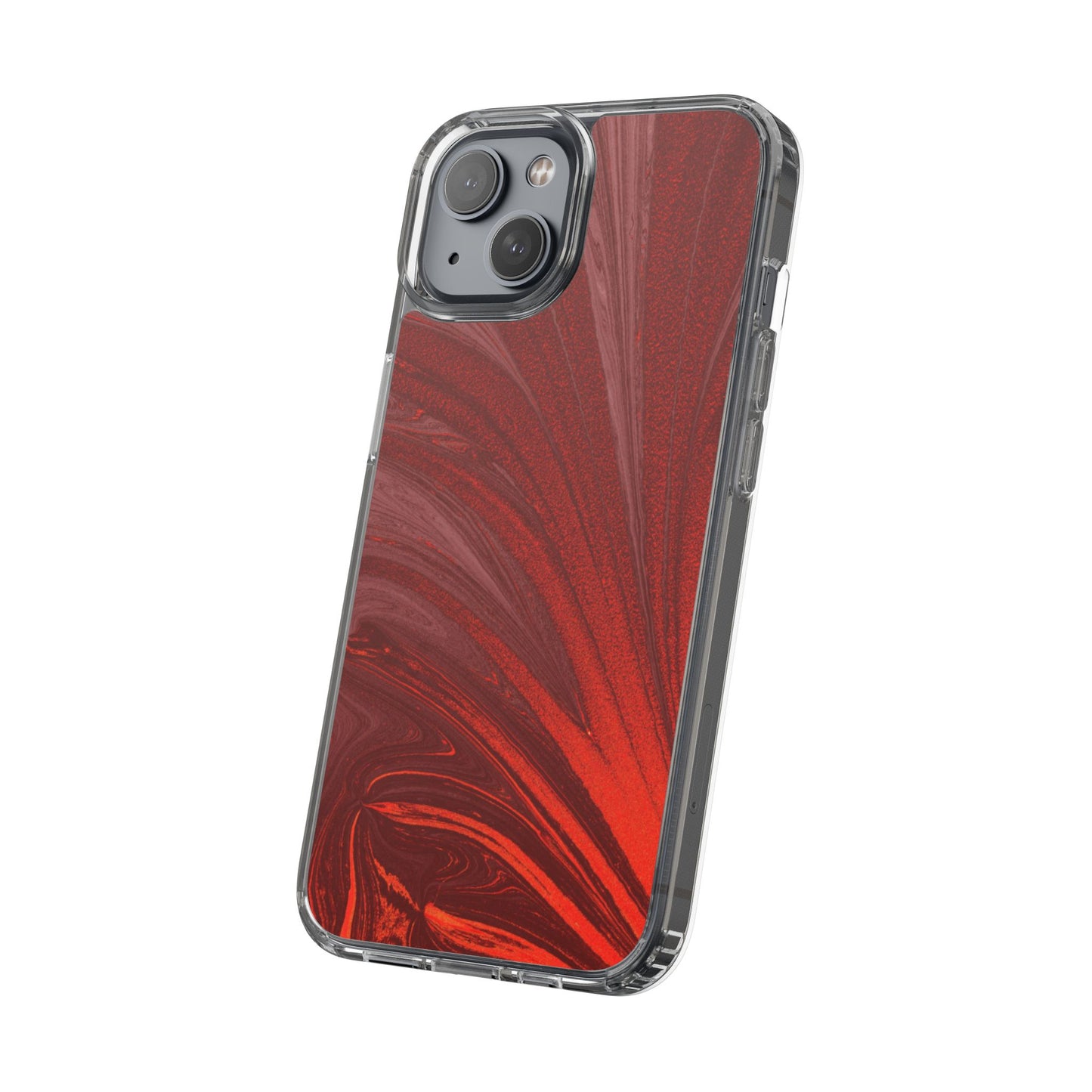 Clear Phone Case – Crimson Current