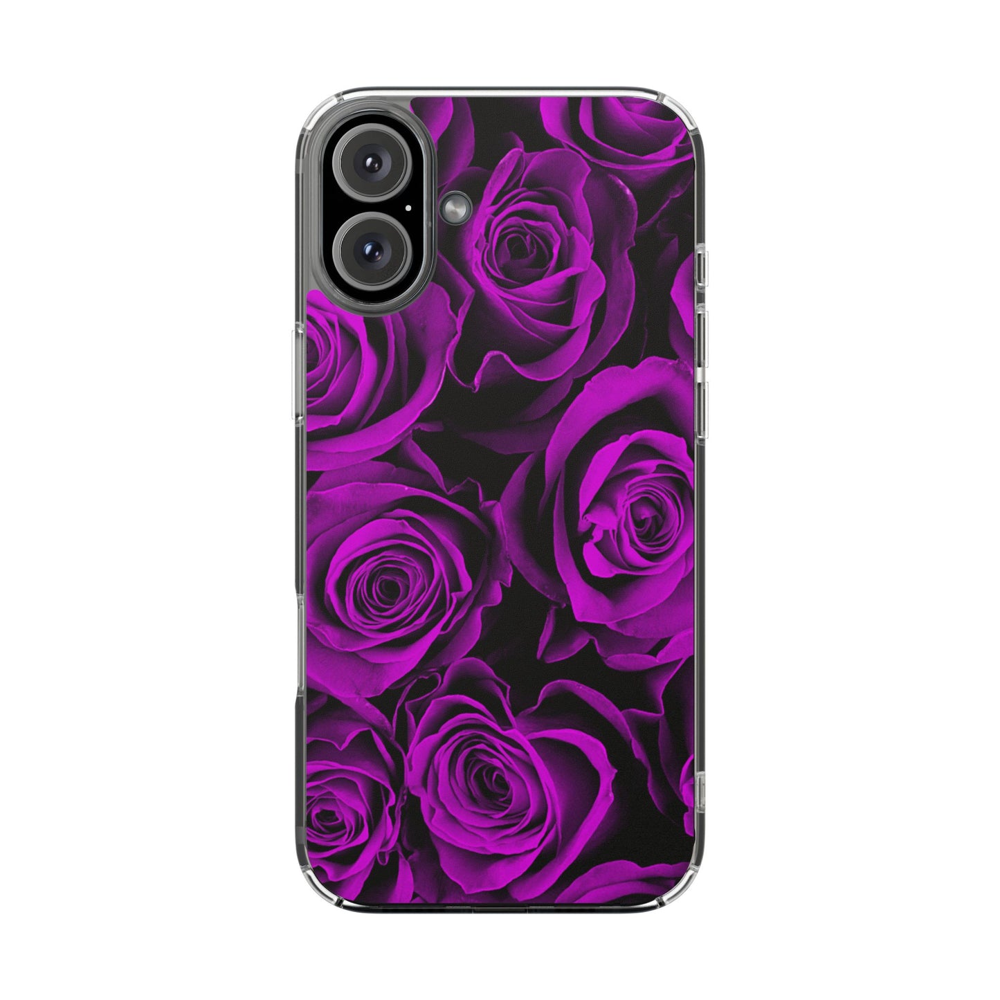 Clear Phone Case – Amethyst Roses