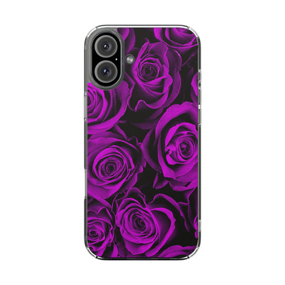 Clear Phone Case – Amethyst Roses