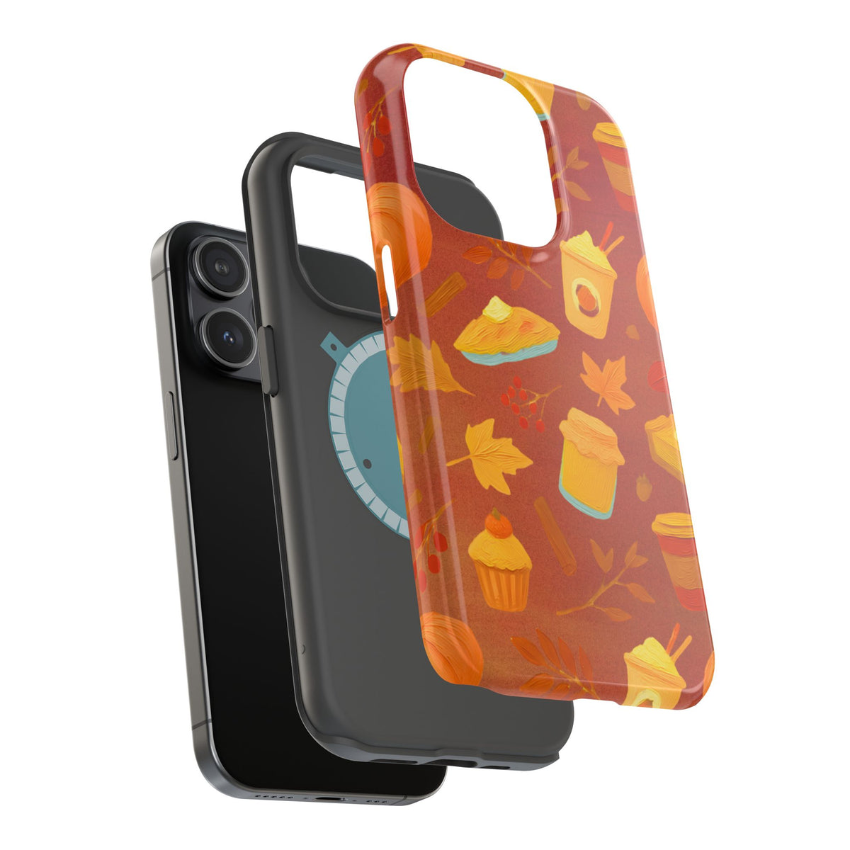 Autumn Treats Magnetic Phone Case — Fall Coffee & Pastry Protective Cover