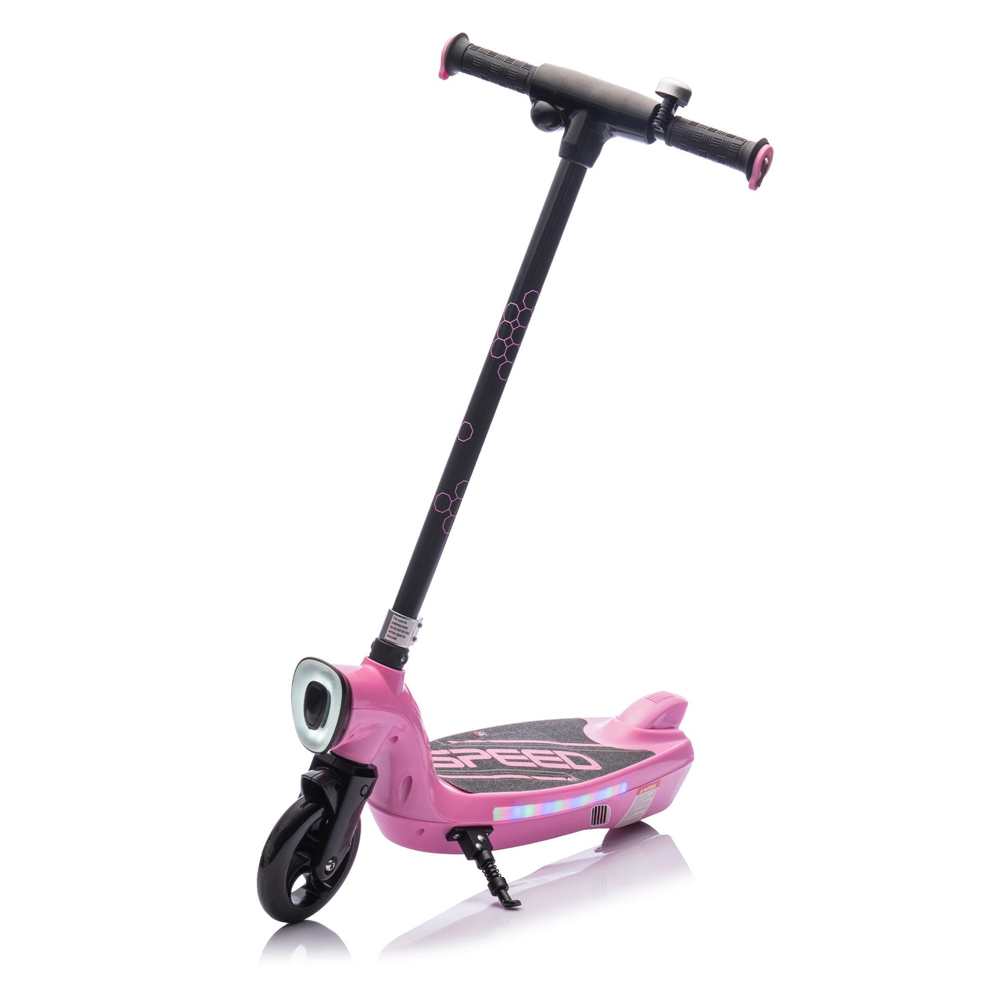 Kids Electric Scooter - 5.59-6.84 MPH, LED Lights, Rear Brake, Kickstand, Ages 6+