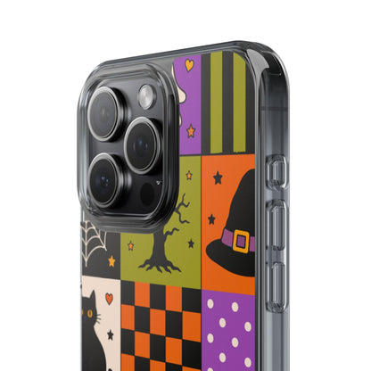 Clear Phone Case – Spooky Patchwork