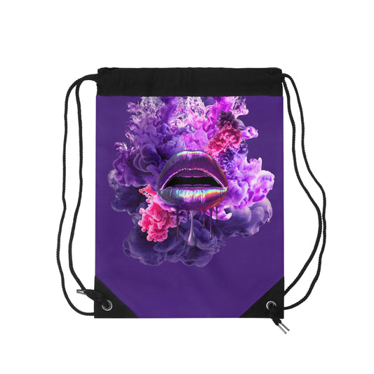 Drawstring Bag – Purple Haze Lips