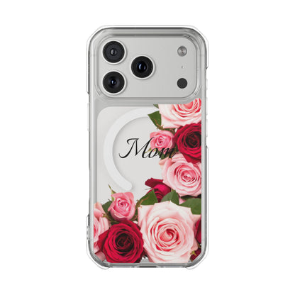 Clear Magnetic Phone Case – Mom’s Rose Bouquet