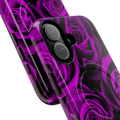 Protective Magnetic Phone Case – Amethyst Roses