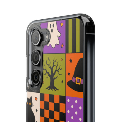 Clear Phone Case – Spooky Patchwork