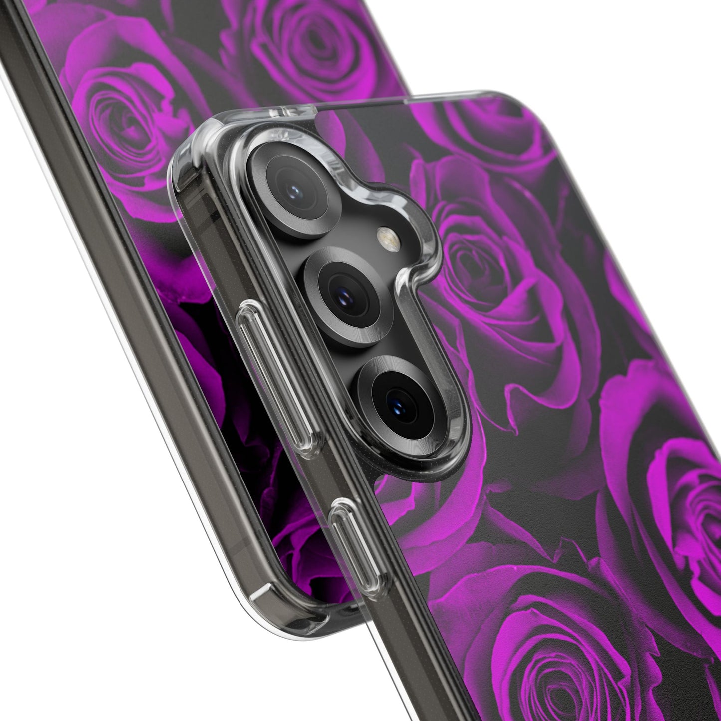 Clear Phone Case – Amethyst Roses