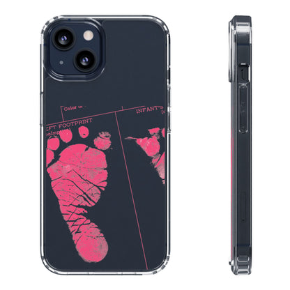 Clear Phone Case – Mom’s Little Pink Footprints