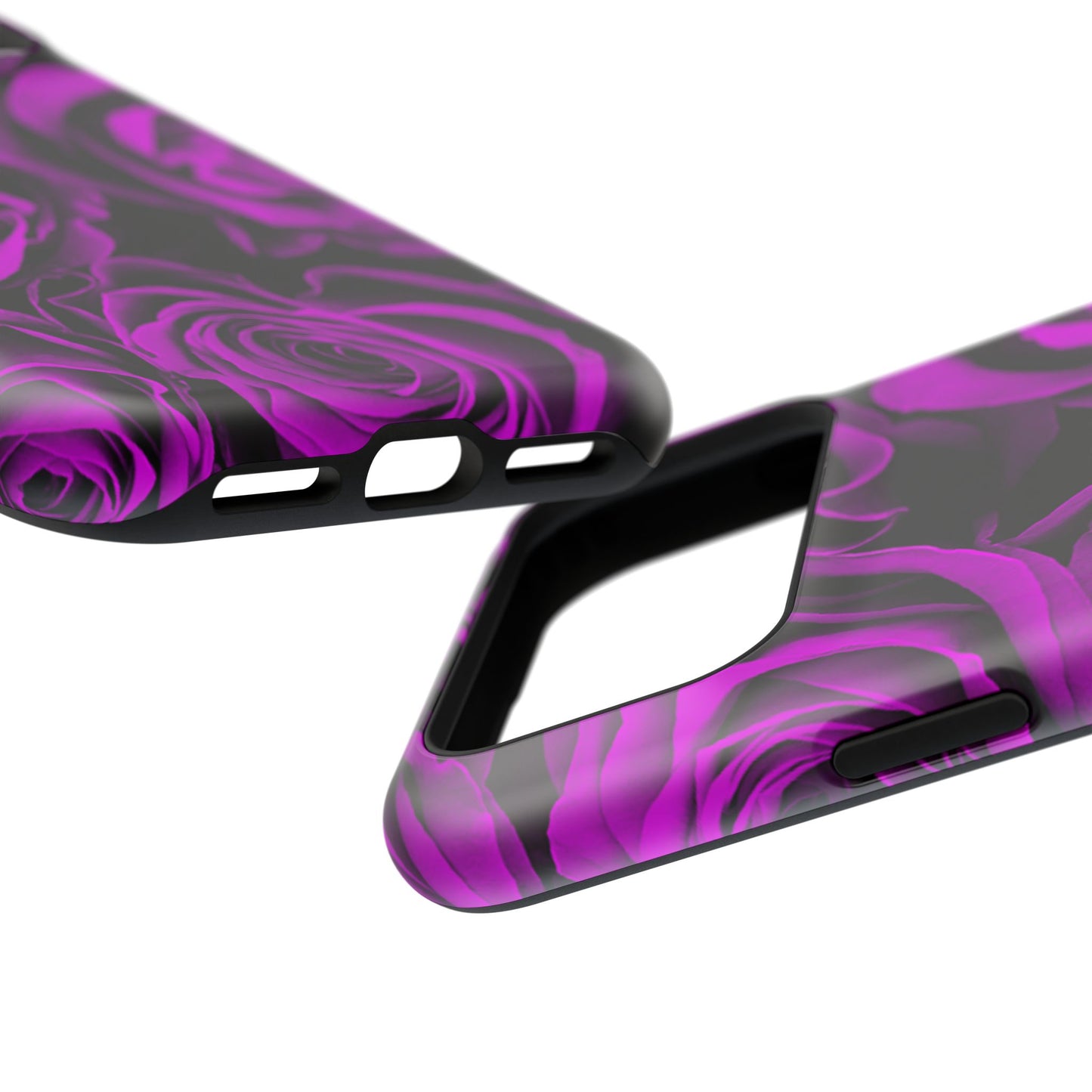 Impact-Resistant Phone Case – Amethyst Roses